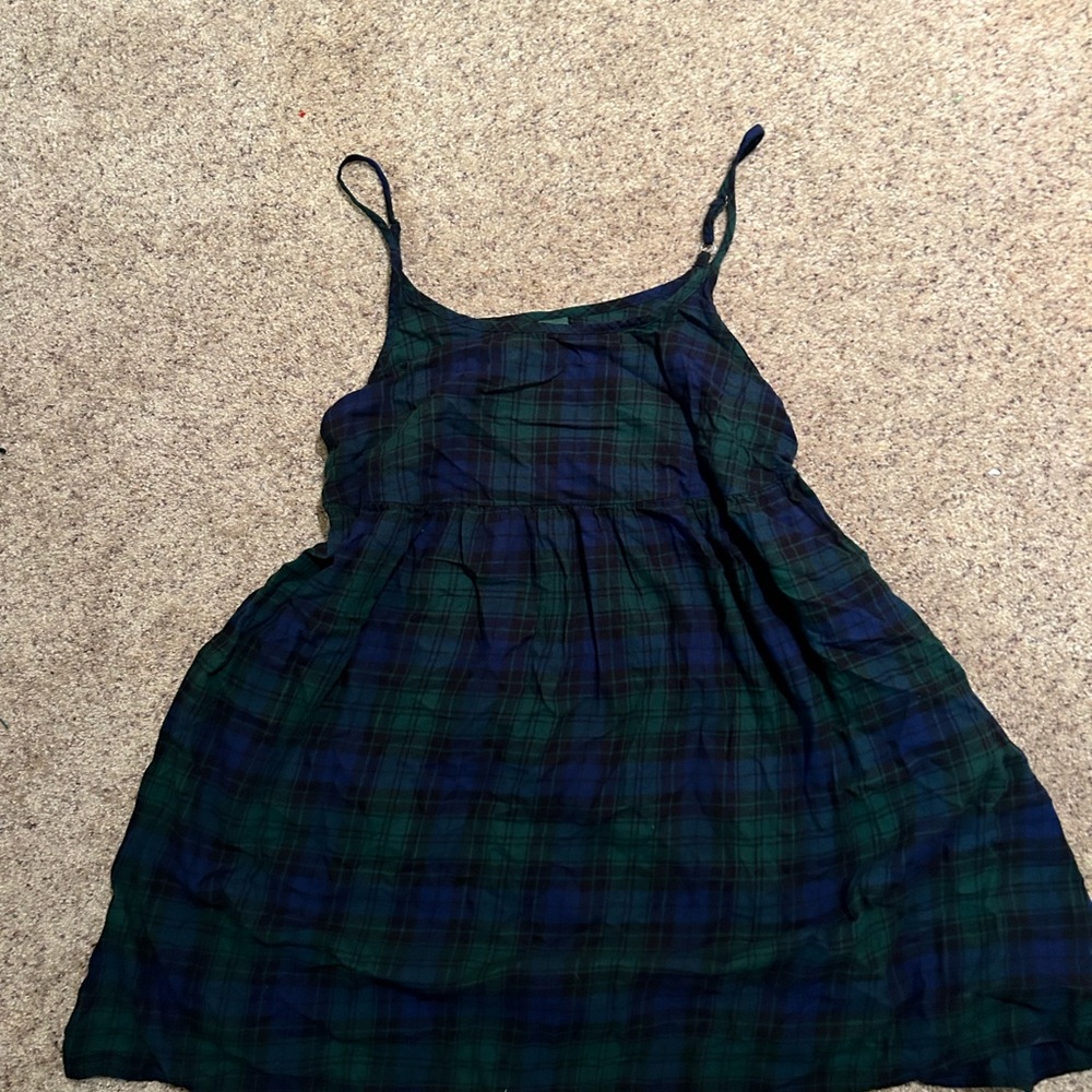 Babydoll plaid mini dress